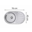 Chiuveta Freddo SN 9004D, 76X45cm, dreapta, Anticalcar, Inox