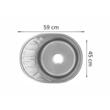 Chiuveta bucatarie inox anticalcar Freddo ERT-SN 9006, Cuva dreapta, 59x45 cm