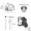 Mixer Cu Bol HAUSBERG HB-3551NG, 7 viteze, putere 250W, BOL DIN INOX DE 2L, Negru