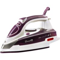 Ютия Hausberg HB-7809MR, Ultra Slide, Керамична гладеща плоча, 2200 W, 0.39 l, Бяло-Грена